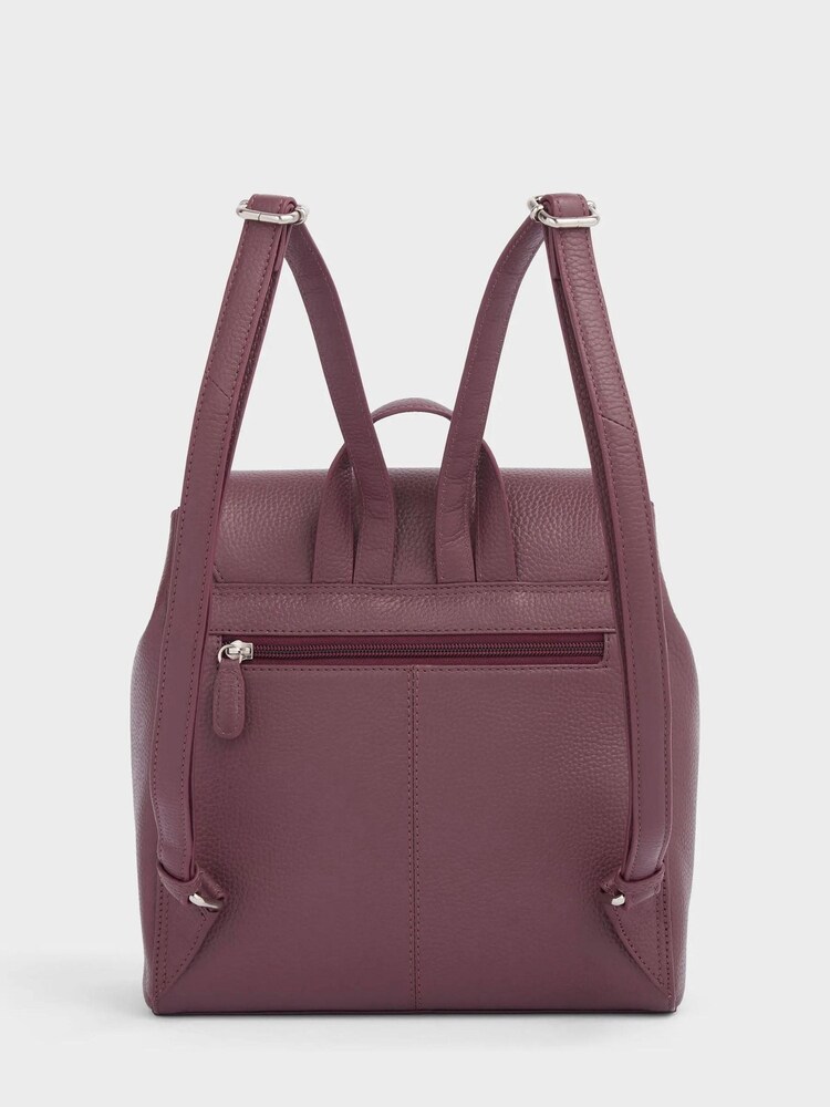 Osprey London Red The Megan Leather Rucksack Bag - Image 2 of 6