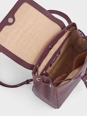 Osprey London Red The Megan Leather Rucksack Bag - Image 4 of 6