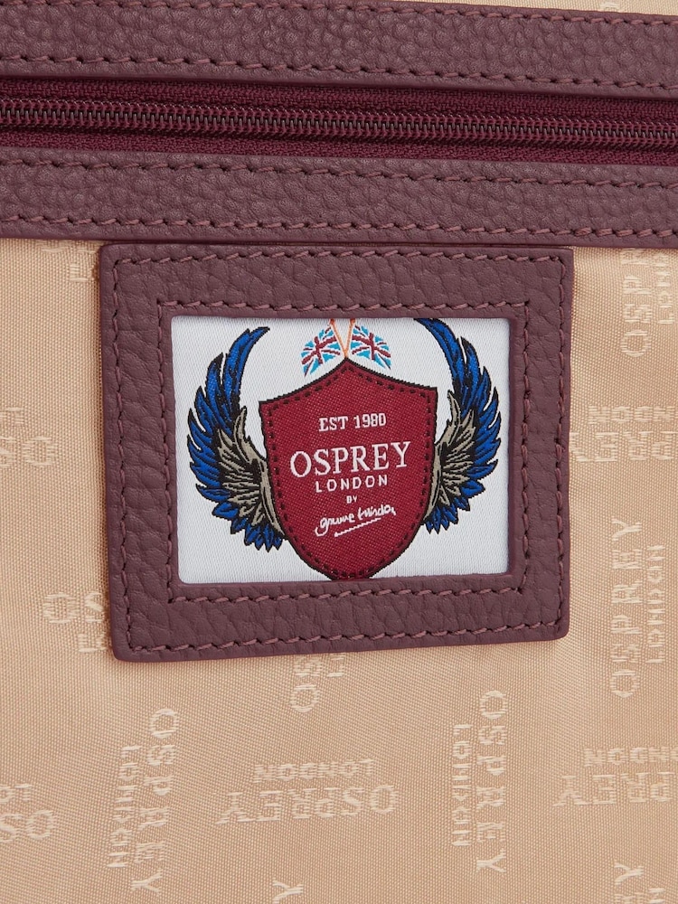Osprey London Red The Megan Leather Rucksack Bag - Image 6 of 6
