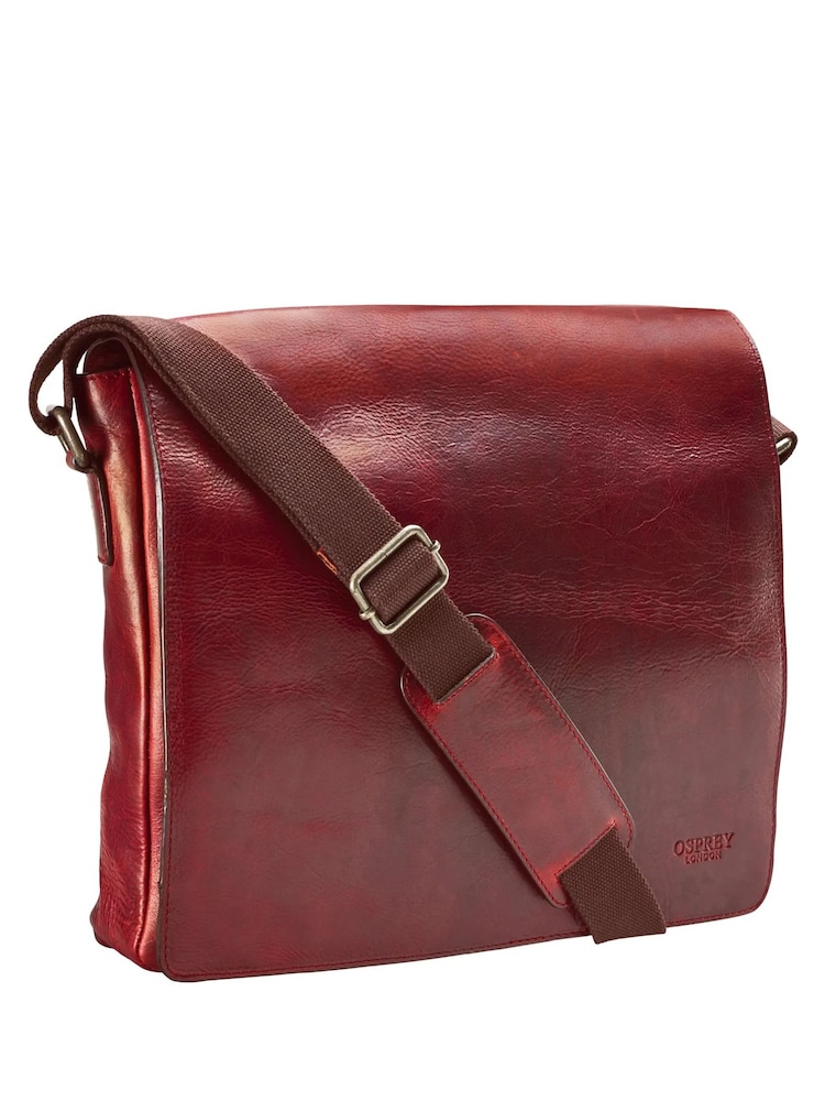 بني - حقيبة ماسنجر كبيرة The Smithy من Osprey London - Image 3 of 5