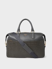 OSPREY LONDON Grey The Kellie Leather Weekender Bag - Image 1 of 5