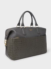 OSPREY LONDON Grey The Kellie Leather Weekender Bag - Image 2 of 5