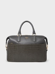 OSPREY LONDON Grey The Kellie Leather Weekender Bag - Image 3 of 5