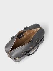 OSPREY LONDON Grey The Kellie Leather Weekender Bag - Image 4 of 5
