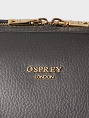 OSPREY LONDON Grey The Kellie Leather Weekender Bag - Image 5 of 5