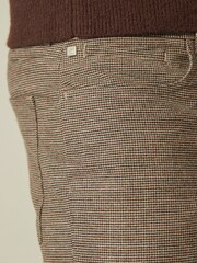 Brun - Pantalon slim brossé à dents de chiot - Image 3 de 7