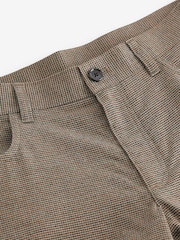 Brun - Pantalon slim brossé à dents de chiot - Image 5 de 7