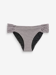 Черная с геометрическим узором - Трусики бикини с рюшами на боках Mint Velvet - Изображение 3 из 3