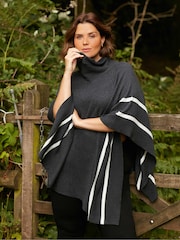 Live Unlimited Grey Roll Neck Poncho - Image 1 of 7