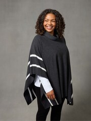 Live Unlimited Grey Roll Neck Poncho - Image 4 of 7