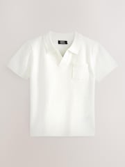 White Short Sleeve Trophy Neck Polo Shirt (3mths-7yrs) - Image 1 of 3