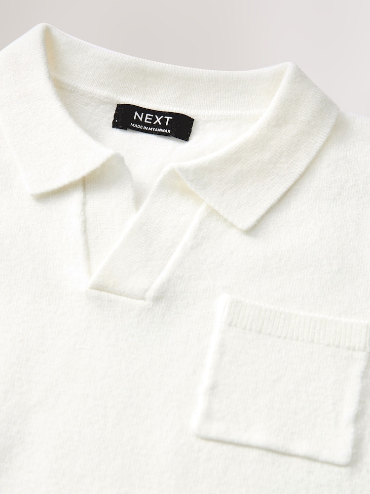 White Short Sleeve Trophy Neck Polo Shirt (3mths-7yrs) - Image 3 of 3