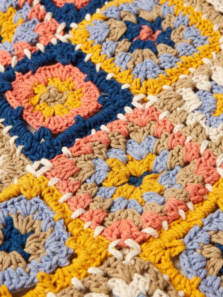 FatFace Natural Crochet Tile Bag - Image 3 of 3