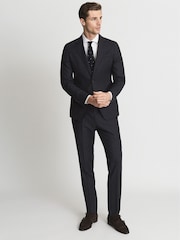 Reiss Tunn B Wool Single Breasted Slub Textured Slim Fit Blazer - Imagen 1 de 6