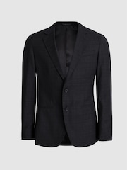 Reiss Tunn B Wool Single Breasted Slub Textured Slim Fit Blazer - Imagen 2 de 6