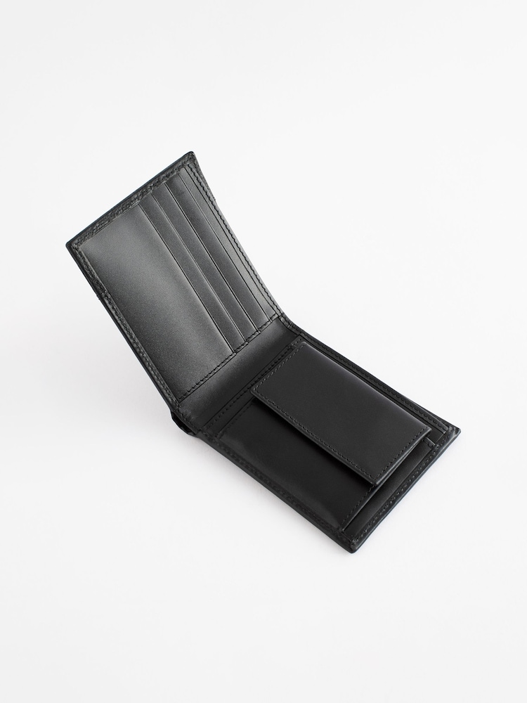Black Leather Stag Badge Wallet - Image 3 of 4
