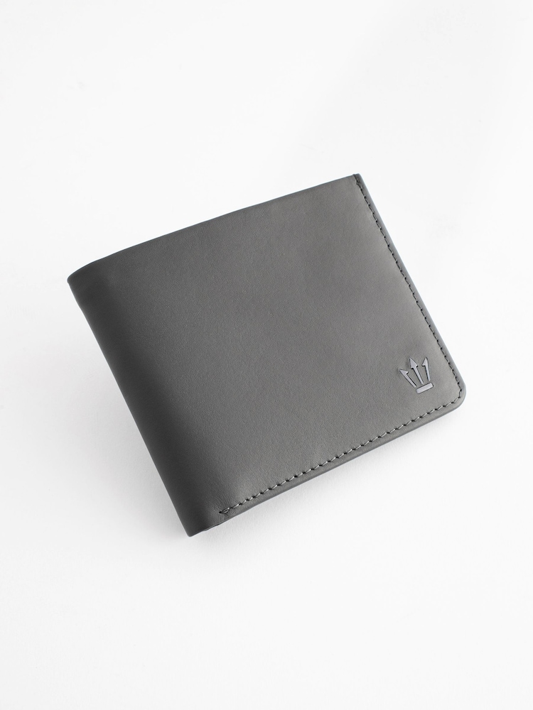 Grey Leather Bifold Wallet - Image 1 of 4