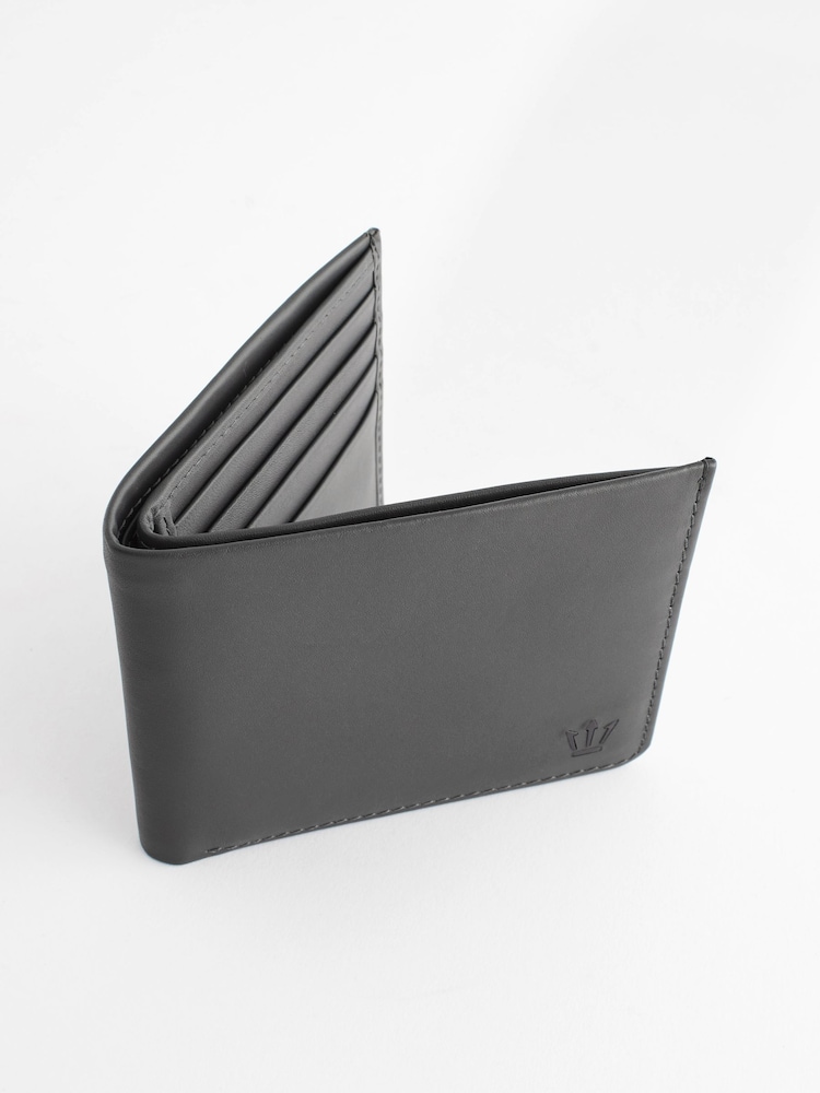 Grey Leather Bifold Wallet - Image 2 of 4
