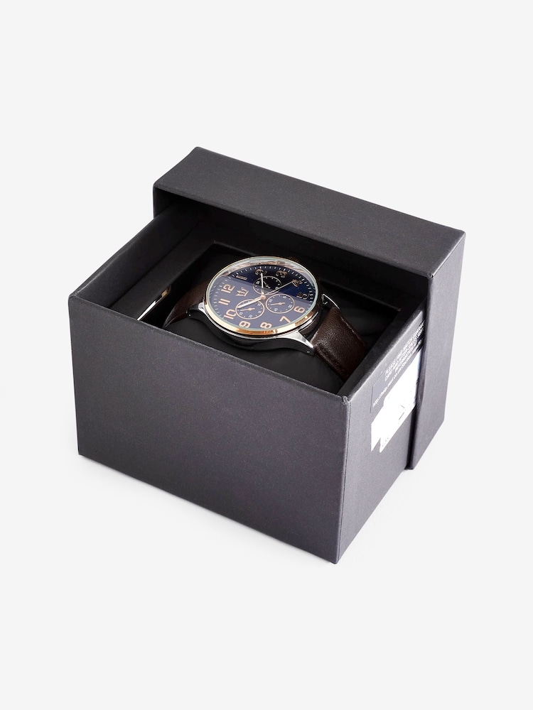 Brown Strap Classic Watch - Image 3 of 3