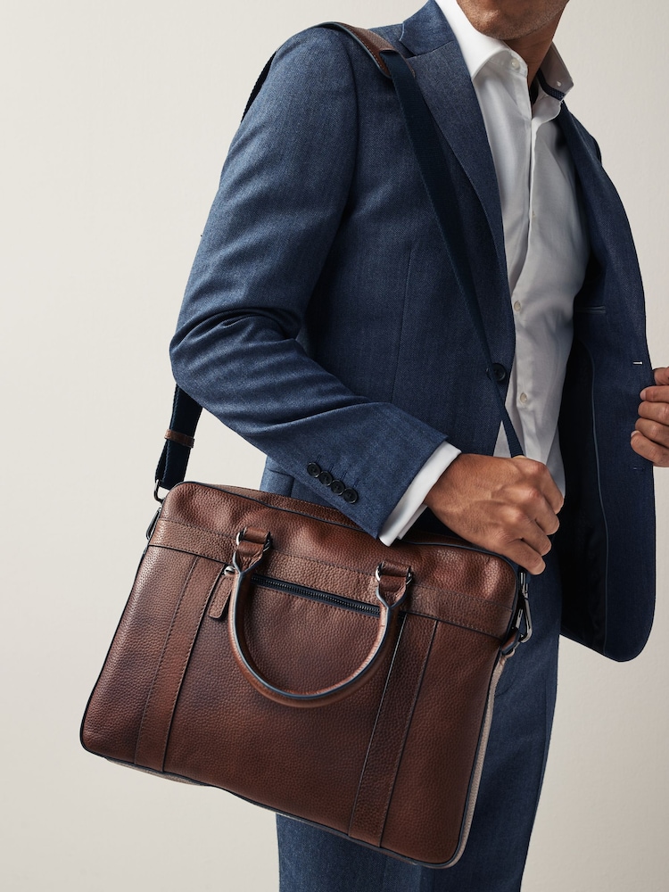 Brown Leather Briefcase - Image 1 of 8