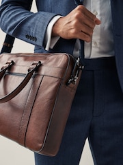 Brown Leather Briefcase - Image 2 of 8