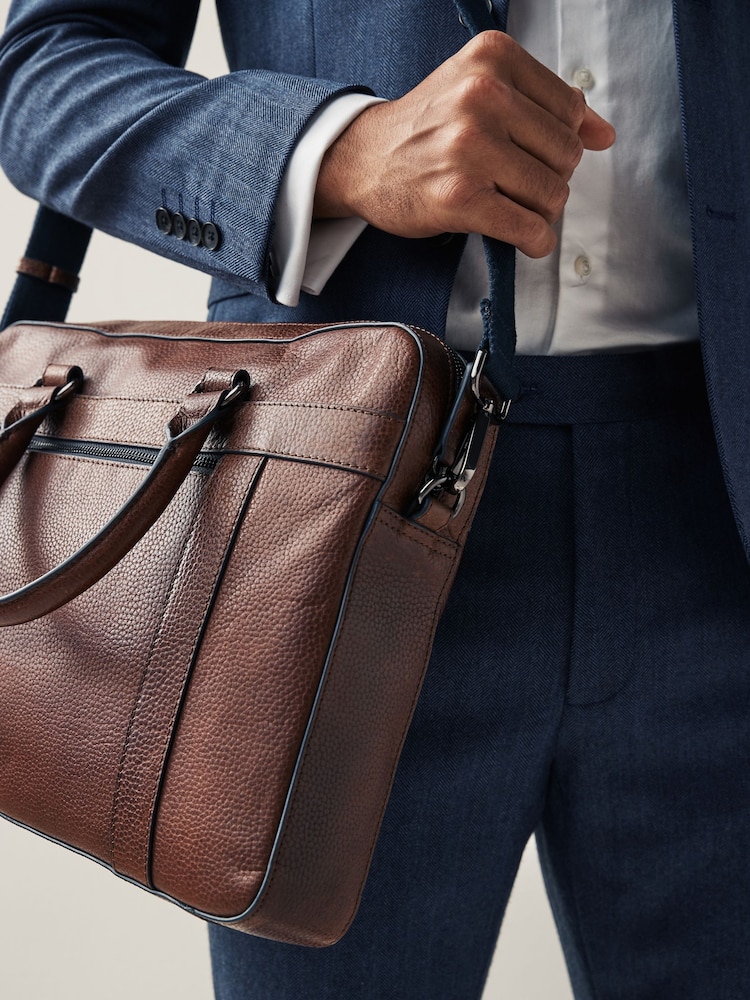 Brown Leather Briefcase - Image 2 of 8