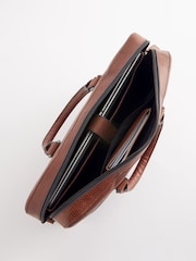Brown Leather Briefcase - Image 6 of 8
