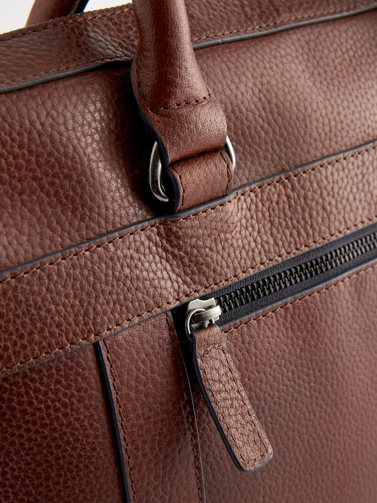 Brown Leather Briefcase - Image 8 of 8