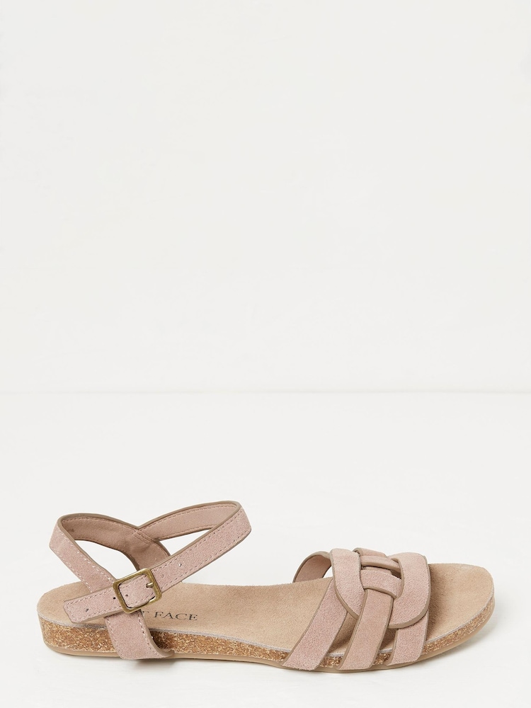 FatFace Brown Chain Detail Ailith Sandals - Image 1 of 4