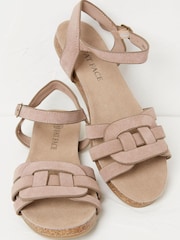 FatFace Brown Chain Detail Ailith Sandals - Image 2 of 4
