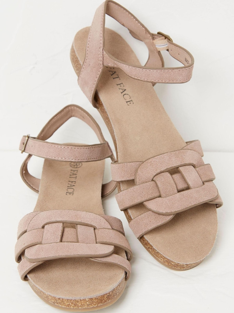 FatFace Brown Chain Detail Ailith Sandals - Image 2 of 4