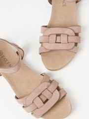 FatFace Brown Chain Detail Ailith Sandals - Image 3 of 4