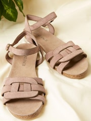 FatFace Brown Chain Detail Ailith Sandals - Image 4 of 4