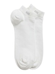 BOSS White Ankle Socks 2 Pack - Image 1 of 2