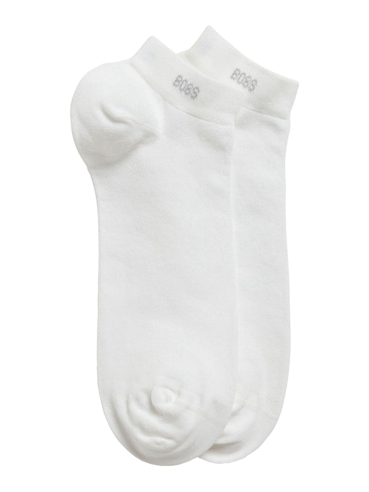 BOSS White Ankle Socks 2 Pack - Image 1 of 2