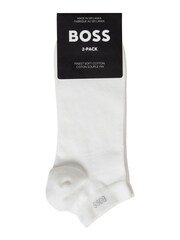 BOSS White Ankle Socks 2 Pack - Image 2 of 2