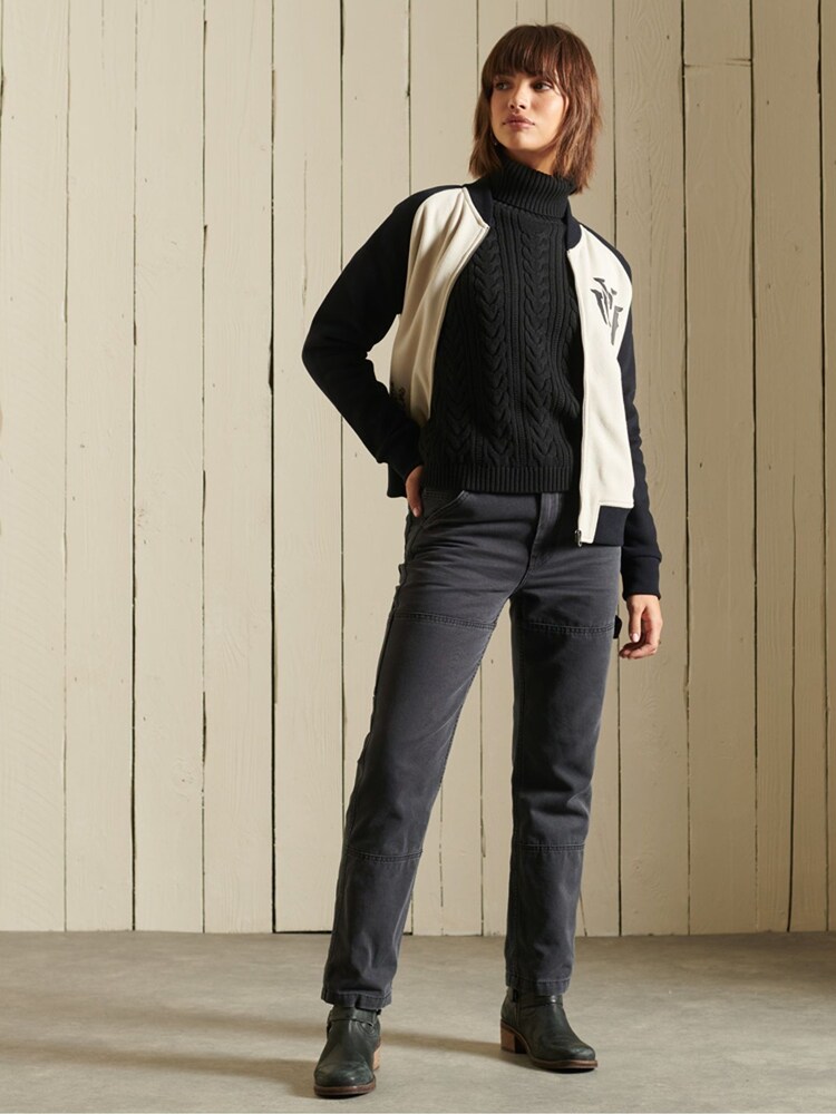 Černý - Superdry Rolák se spadlými rameny 100% bavlna Svetr - Image 5 of 9