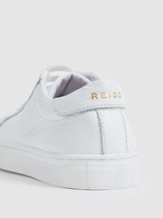 Reiss White Luca Junior Tumbled Leather Trainers - Image 5 of 7