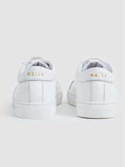 Reiss White Luca Junior Tumbled Leather Trainers - Image 6 of 7