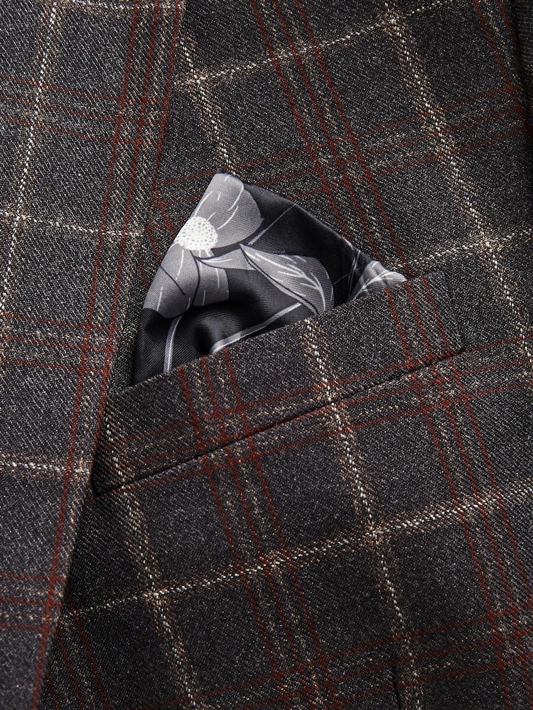Gris/marron - Costume à carreaux : veste - Image 10 of 14