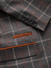 Grey/Brown Trimmed Check Suit: Jacket - Image 13 of 14