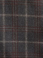 Grey/Brown Trimmed Check Suit: Jacket - Image 14 of 14