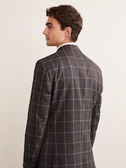 Grey/Brown Trimmed Check Suit: Jacket - Image 2 of 14