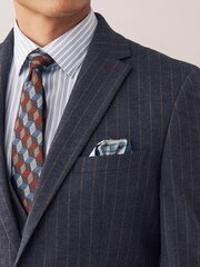 Navy Pinstripe Suit: Jacket - Image 5 of 10