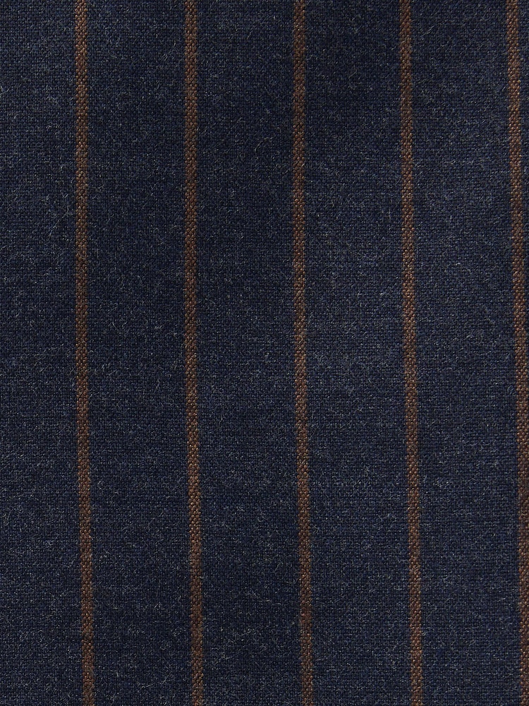 Navy Pinstripe Suit: Jacket - Image 9 of 10