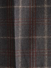 Grey/Brown Trimmed Check Suit: Trousers - Image 9 of 9