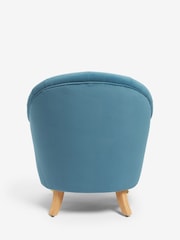 Laura Ashley Velvet Seaspray Blue Hanby Accent Chair - Image 3 of 7