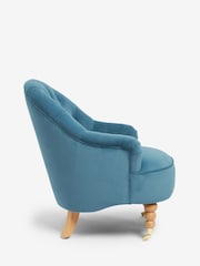 Laura Ashley Velvet Seaspray Blue Hanby Accent Chair - Image 5 of 7