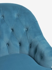 Laura Ashley Velvet Seaspray Blue Hanby Accent Chair - Image 8 of 8