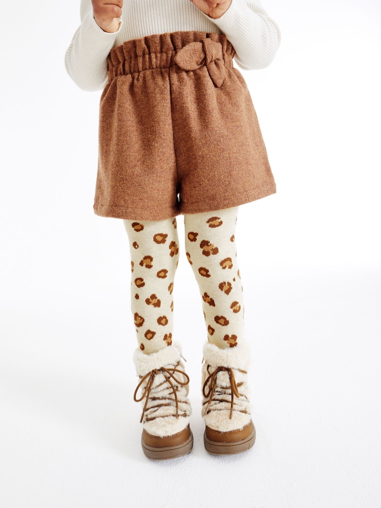 Rust Brown Shorts & Tights Set (3mths-7yrs) - Image 1 of 8